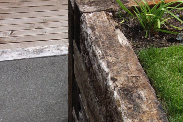 Railway sleeper steps