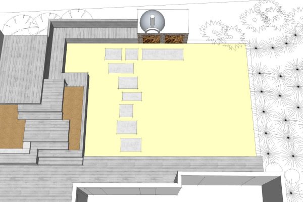 Landscape design aggrok staggered steps