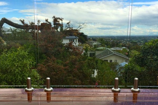 frameless glass balustrade deck